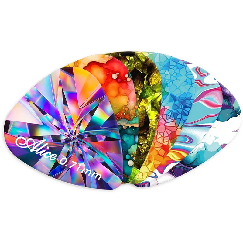 Picks - Guitar - Psychedelic Theme - Chromatic Reflections Set (10 or 20 pieces)