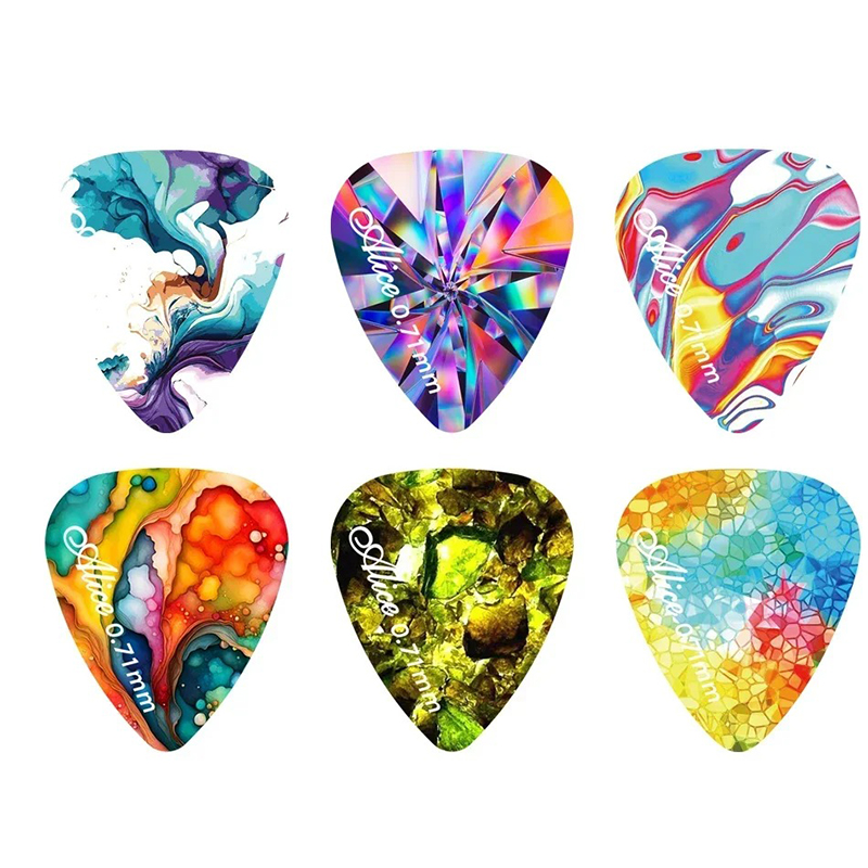 Guitar Picks - Psychedelic Theme - Chromatic Reflections Set (10 pieces)
