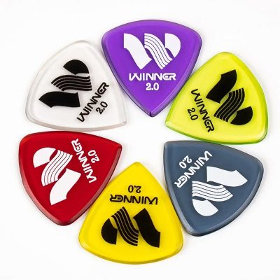 Guitar picks - made of 2.0mm polycarbonate - available in sets of 6 or 12 pieces!