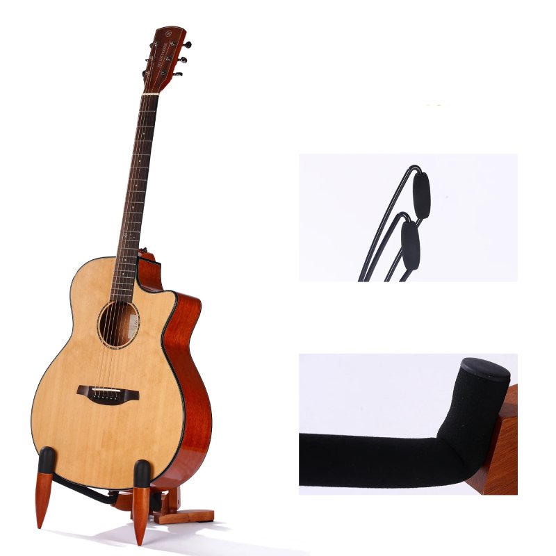 Solid Wood Guitar Stand with Luxury Articulated Design and Ultra-Stable