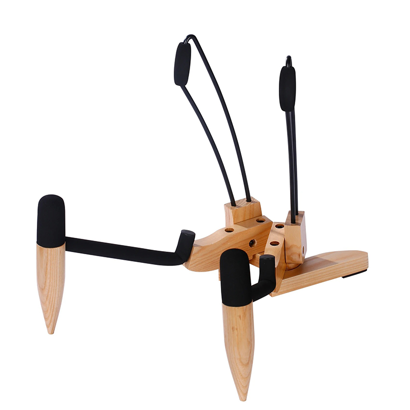 Solid Wood Guitar Stand - Deluxe Articulated Design and Ultra-Stable Model 2