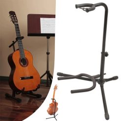 Adjustable Guitar Stand with Non-Slip Hook - Universal Stand for Guitar, Banjo, and Viola