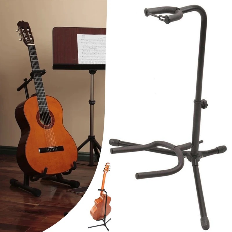 Adjustable Guitar Stand with Non-Slip Hook - Universal Stand for Guitar, Banjo, and Viola