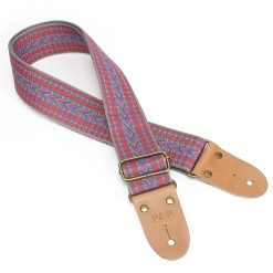 Vintage Guitar Strap with Navajo Arrows and Violet Flares