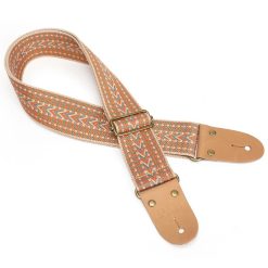 Vintage Guitar Strap with Navajo Arrows on Burnt Earth