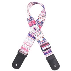 Vintage Guitar Strap with Ethnic Motifs at Tribal Sunset