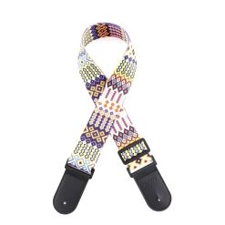 Vintage Guitar Strap with Tribal Kaleidoscope Patterns