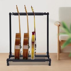Wall-Mounted Wooden Guitar Stand - Swivel Hook with Vintage Base & Protective Padding