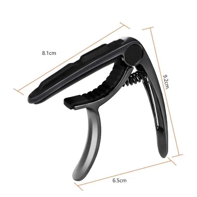 Dimensions Capodastre Guitare « Arc Chromatique » - Design Ergonomique à Ressort Puissant