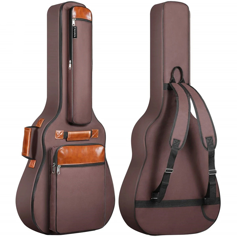 Avant Housse Guitare Acoustique Folk 40 41 42 Pouces, Gig Bag Rembourrée 12mm, Imperméable Tissu Oxford avec Sac à Dos