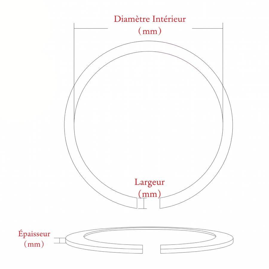 Détaills mesures et placement Rosace Décorative Guitare Acoustique - Double Incrustation Abalone (Ø 110 mm) - Lot de 2 pièces