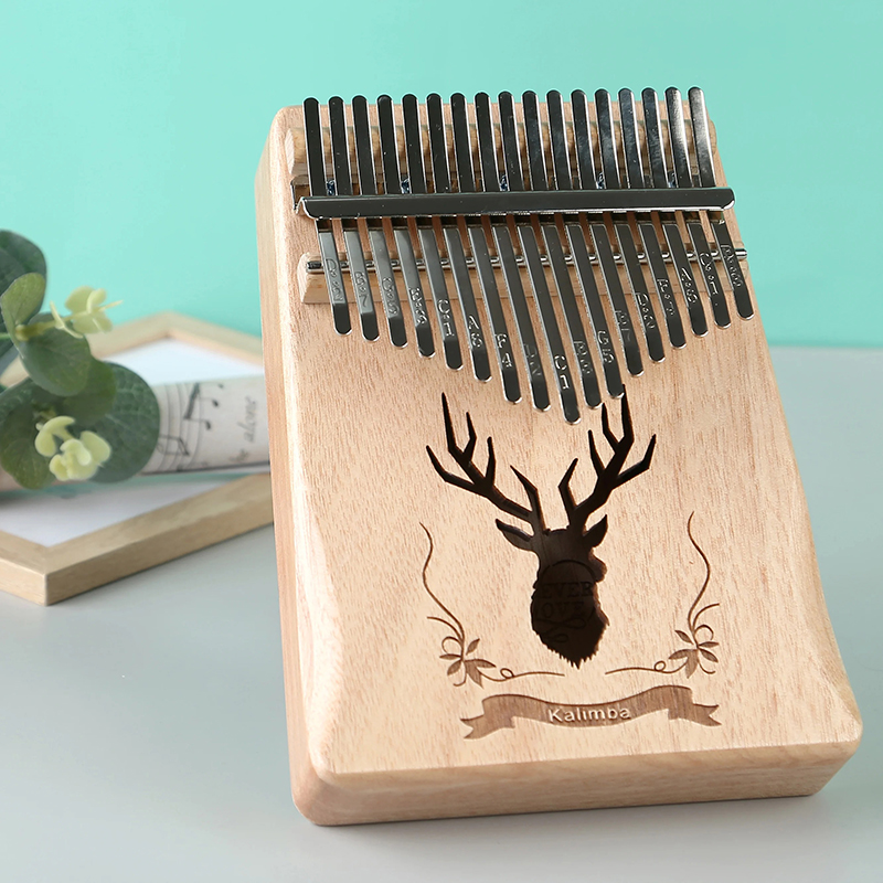 Kalimba 17 Lames en Bois Sculpté Collection “Mélodies de la Forêt” Modele 3