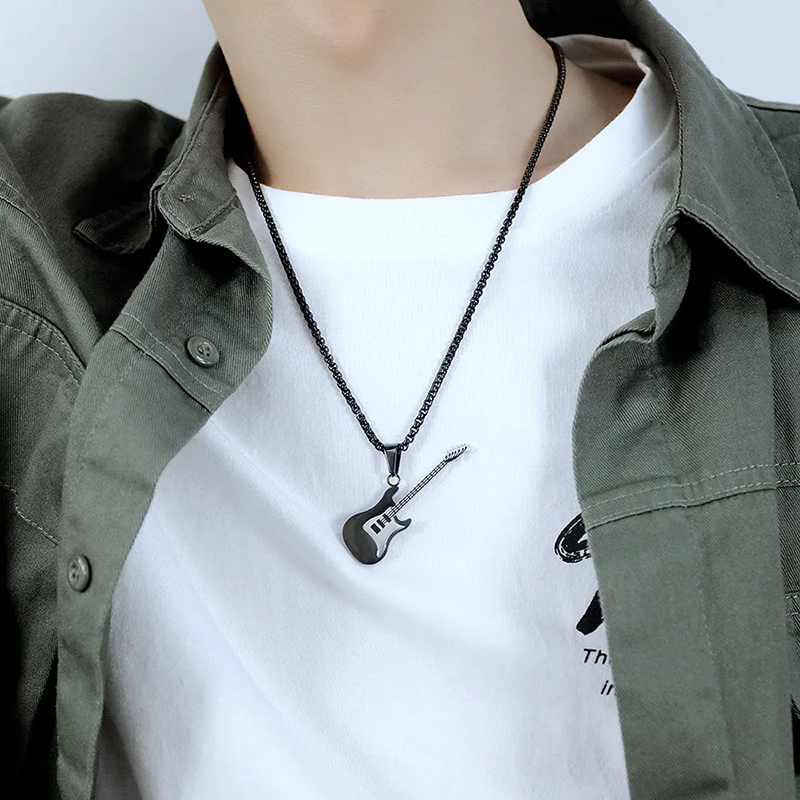 Collier pendentif volume plein guitare électrique