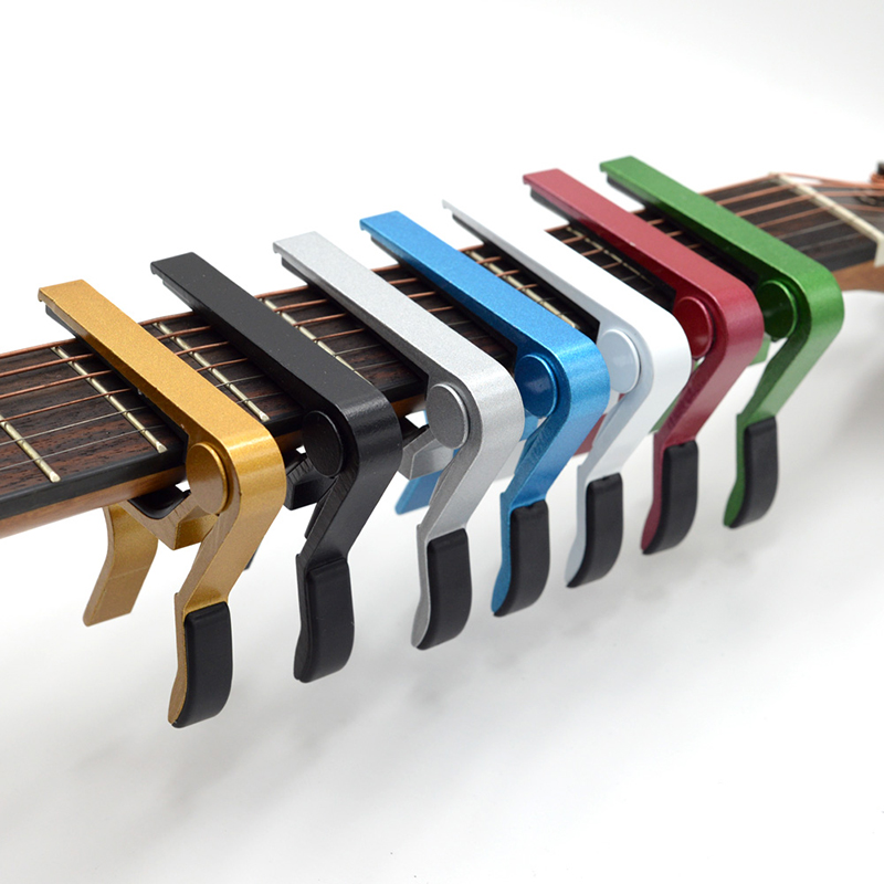 Capodastre pour guitare acoustique alliage d'alu - 7 couleurs disponibles