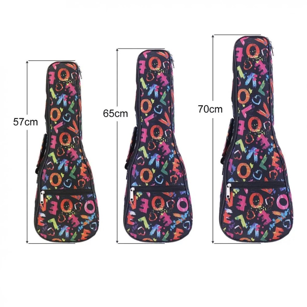 Etui pour Ukulélé - 3 tailles au choix - nombreux coloris dispo - model 1
