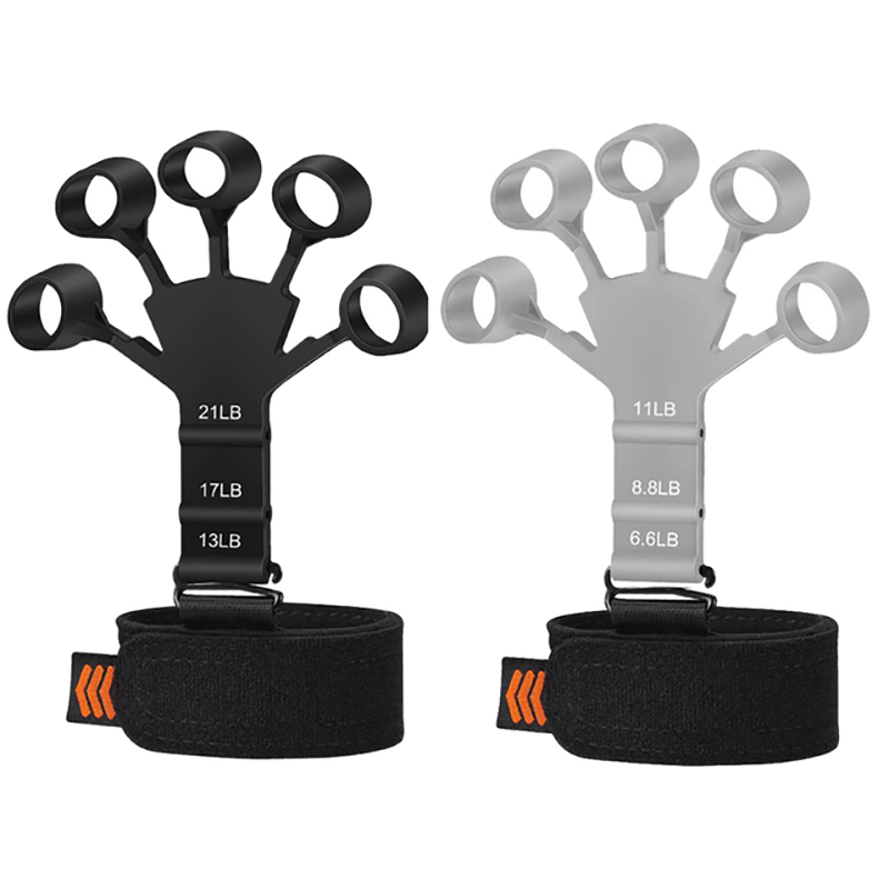 Exerciseur de doigts pour guitaristes - modèle noir et gris - pack complet