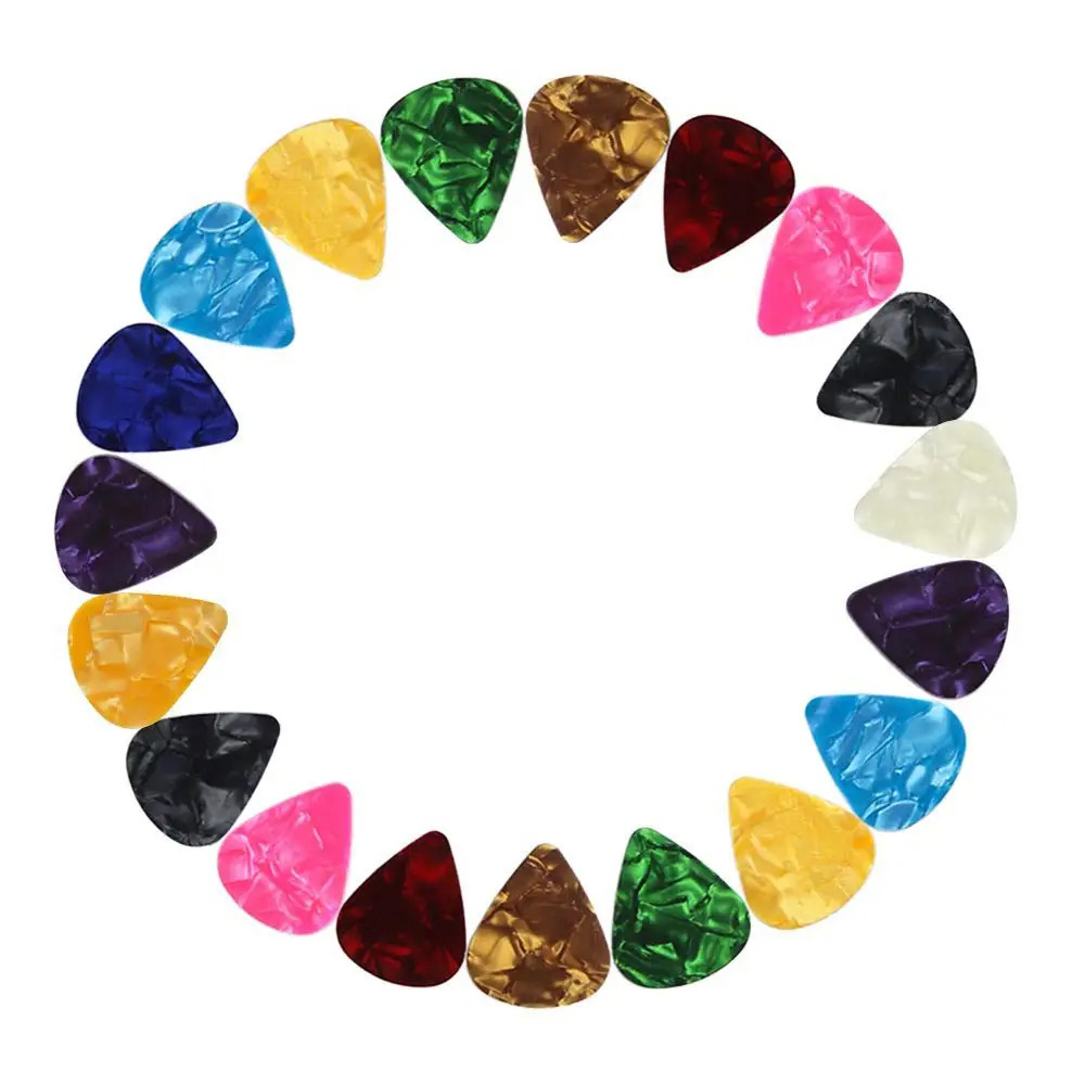 Lot de 50 médiator Colorés 6 épaisseurs au choix
