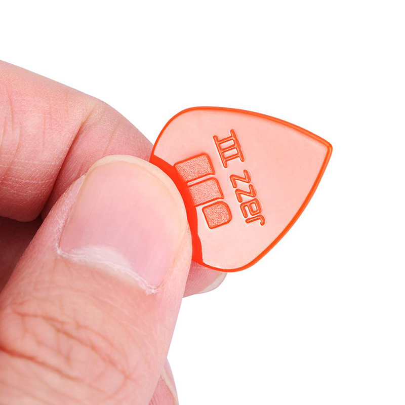Médiators pour Basse électriques avec pointe pointue en nylon - couleur orange - lot de 20 pièces