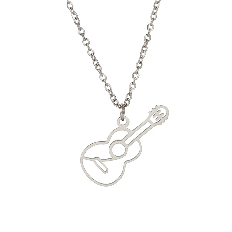 Pendentif graphique banjo - couleur argent