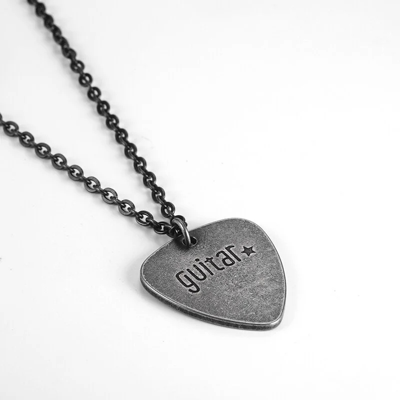 Pendentif médiator Guitar - couleur argent gris