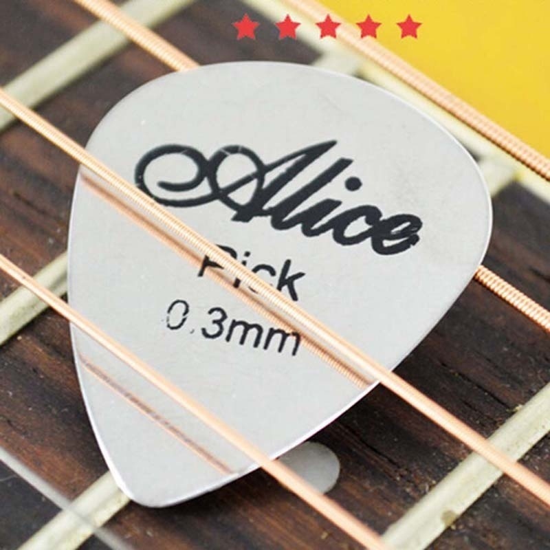 Plectres de guitare en métal fin 5 pièces