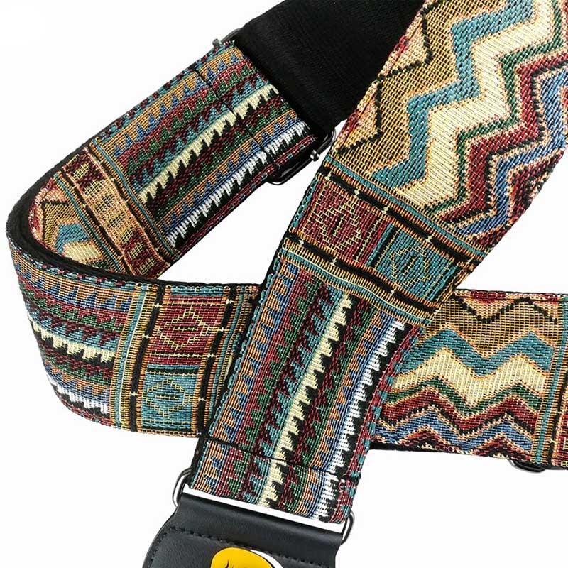 Sangle de guitare acoustique en coton de haute qualité - longueur réglable