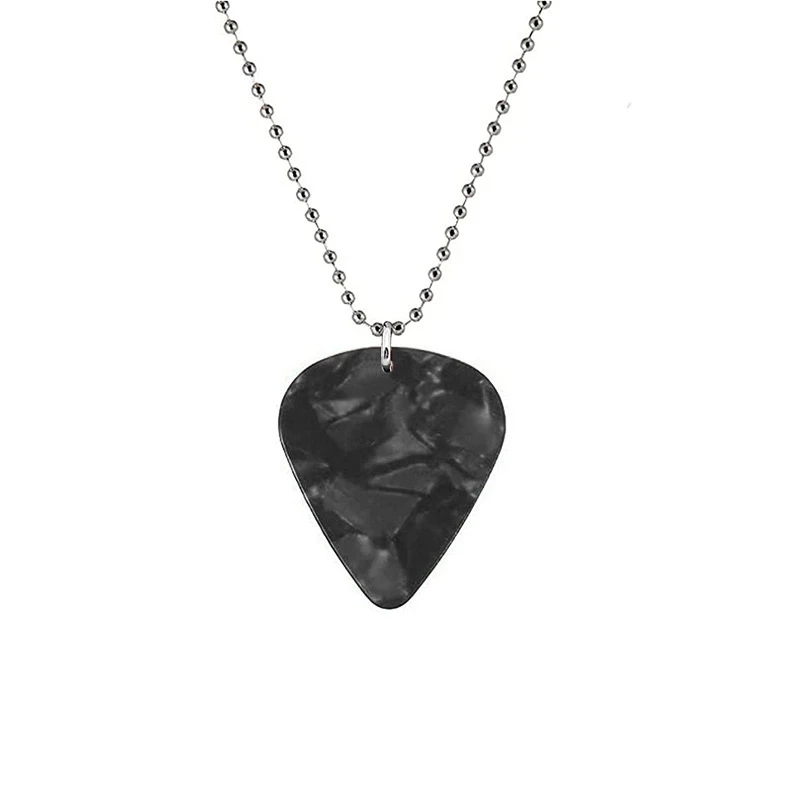 Véritable médiator sur chaîne à billes - couleur noir