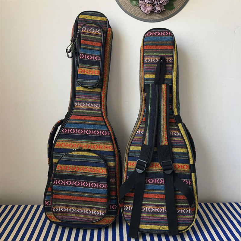 détails de l'étui pour Ukulélé - Style vintage - 2 tailles au choix