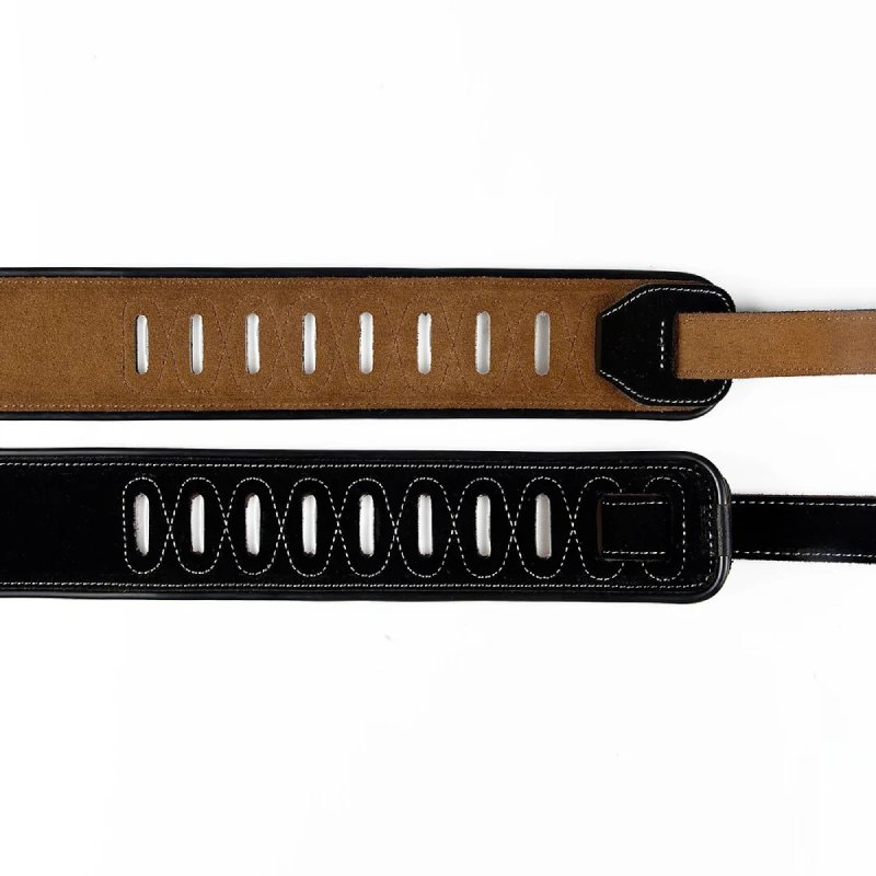 extrémité de la Sangle de Guitare en Cuir motif Rose