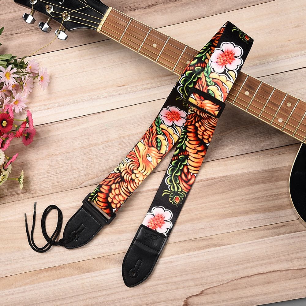 Sangle de guitare électrique/basse imprimée phoeniex