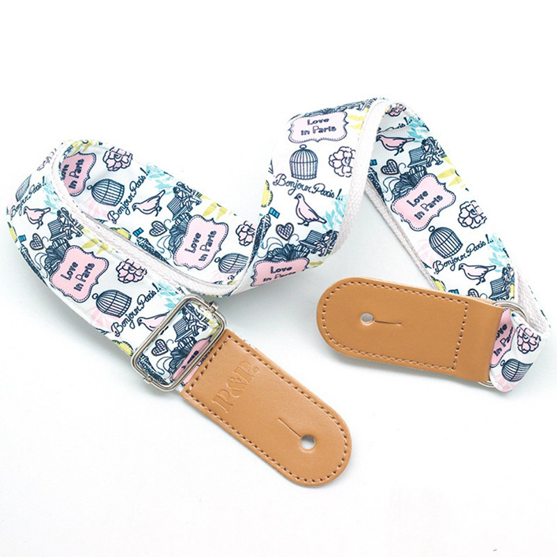 sangle de guitare enfant avec motifs Bonjour Paris