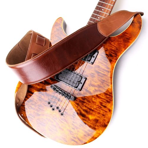 Sangle guitare en cuir réglable pour basse