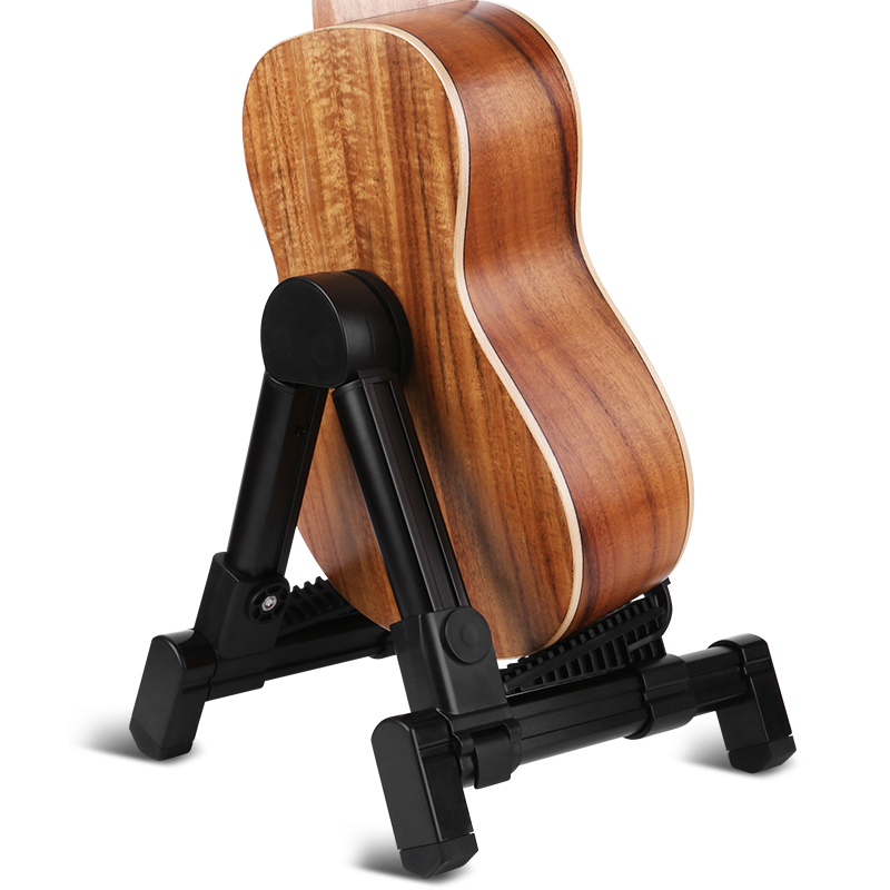 vue arrière Mini porte guitare trépied pilant pour guitare