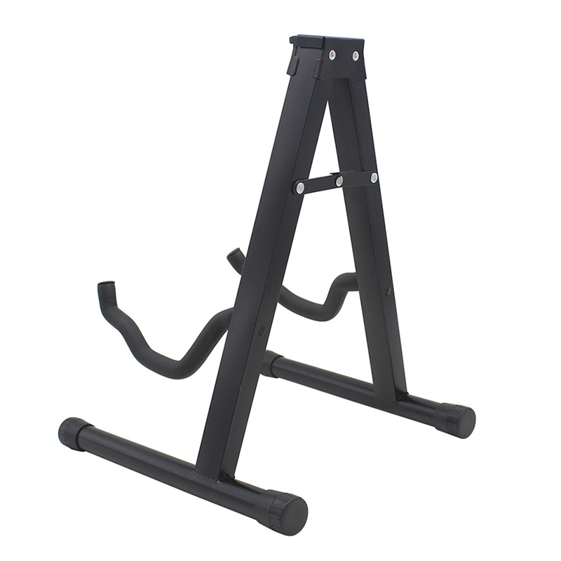vue arrière porte guitare trépied pilant pour guitare - 4 couleurs au choix