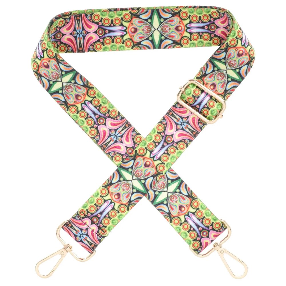 détails de la Sangle de Banjo ajustable avec motifs Floraux imprimés