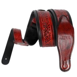 Sangle de Guitare en Cuir Artisanale Patine Bourbon Prestige